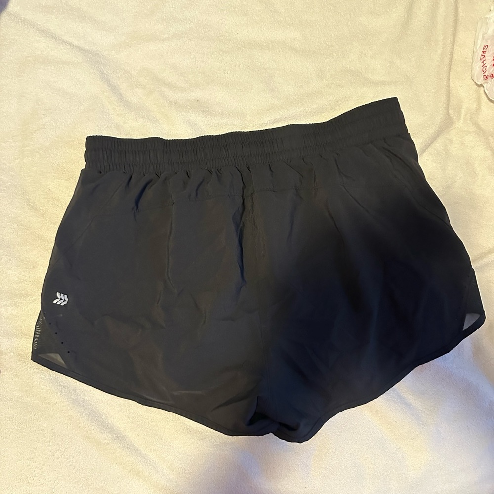 Women's Mid-Rise Running Shorts 3" - All in Motion - Black Onyx - sz L